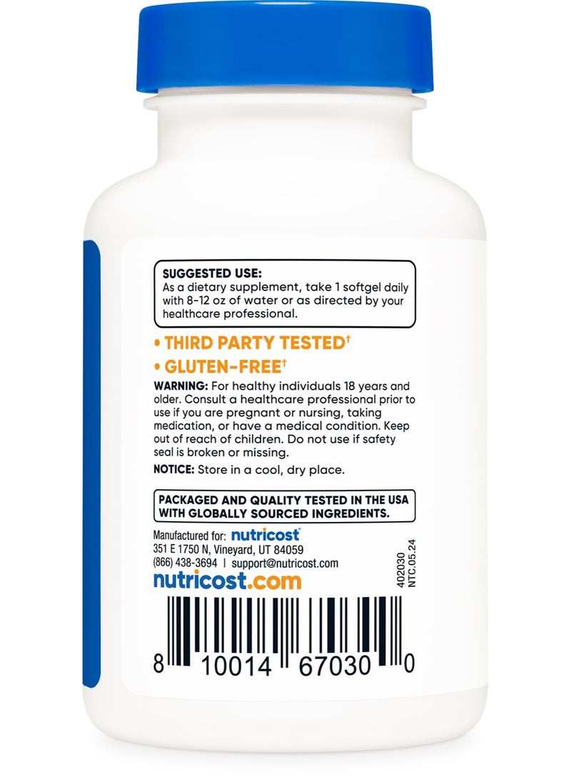 Nutricost, Zeaxanthin with Lutein, 120 Softgels - Image 3